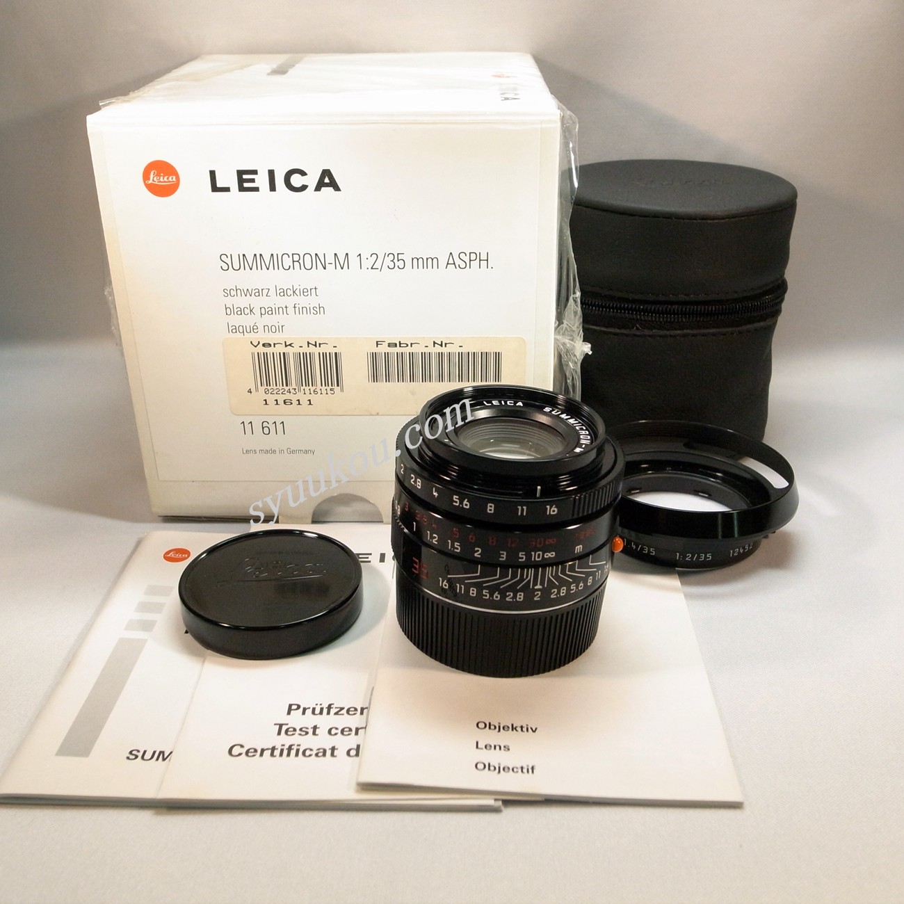 ライカ ズミクロン 35mm／F2，0ASPH ブラックペイント