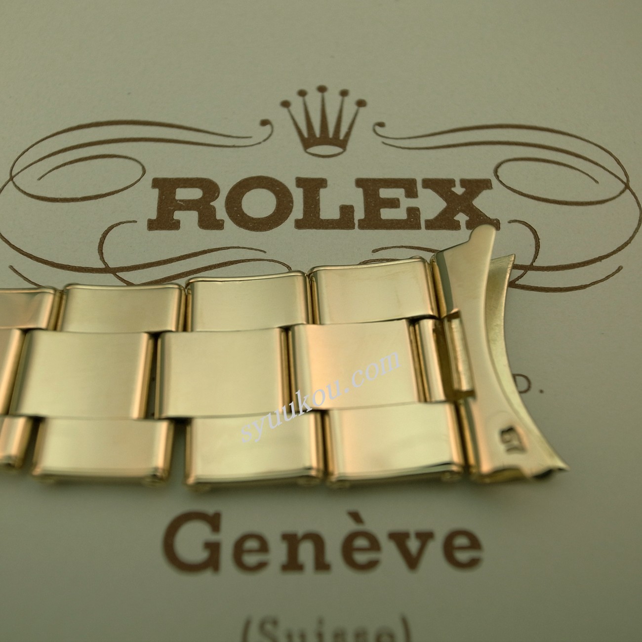 ROLEX K18YG製19mmリベットブレス FF57