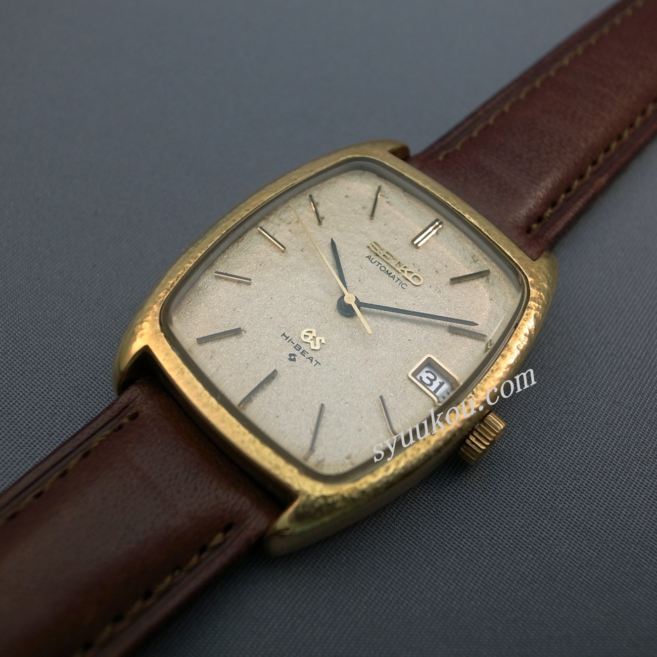 稼動品　SEIKO lk 8Pダイヤ　ゴールドケース　腕時計　レクタンギュラー 56GS レクタンギュラーK18YG製デイト付モデル | SEIKO