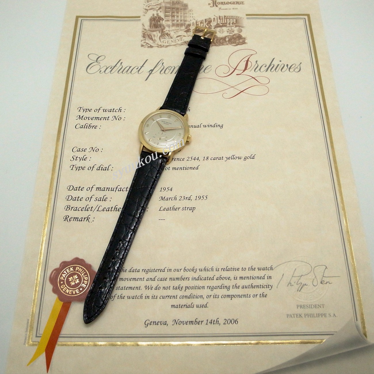 カラトラバ Ref．2544 YG製大型ケースモデル | PATEK