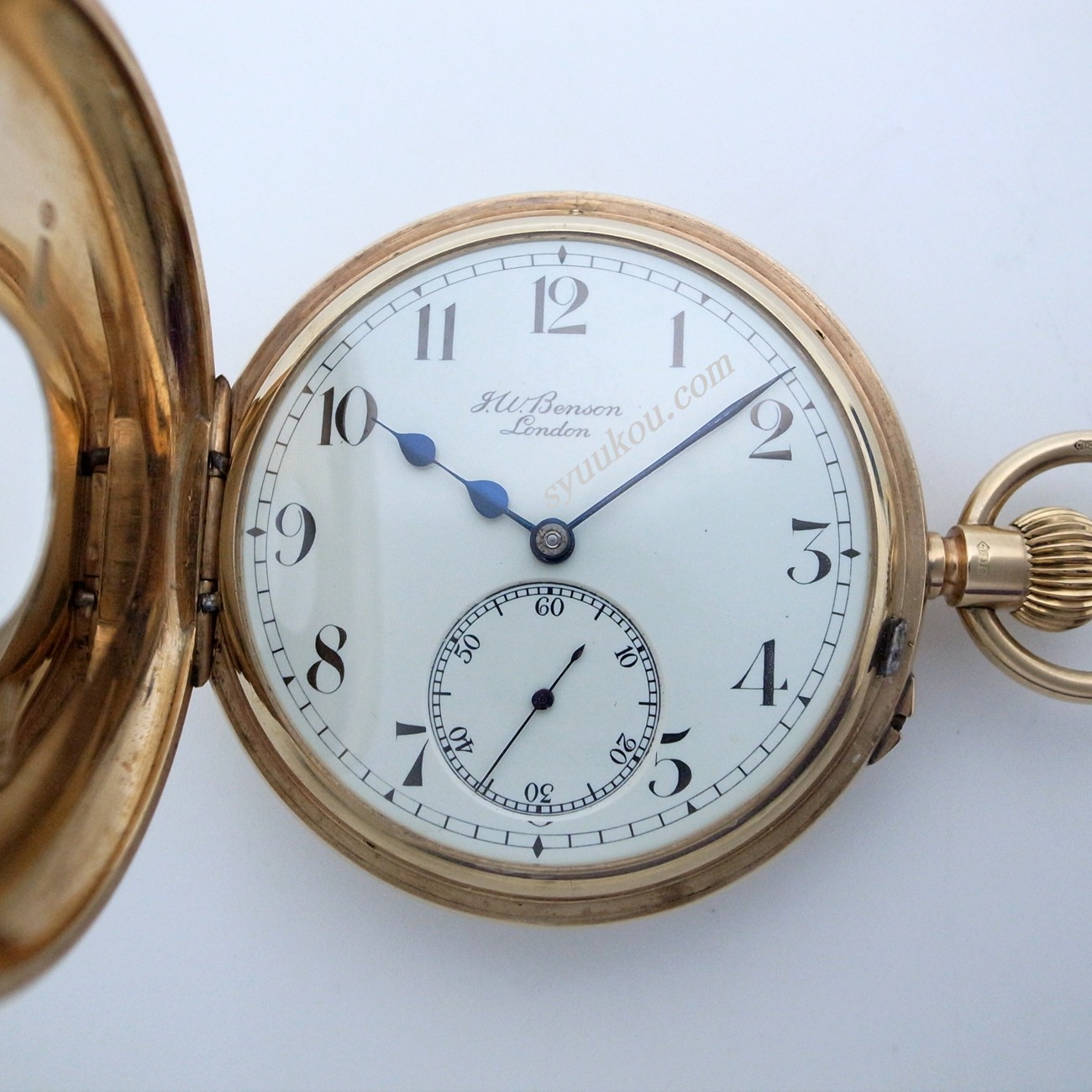 ティソ ナポレオン 手巻き ハーフハンターケース OLD SMITH 90-007 自動巻き スモールセコンド コードバンレザー