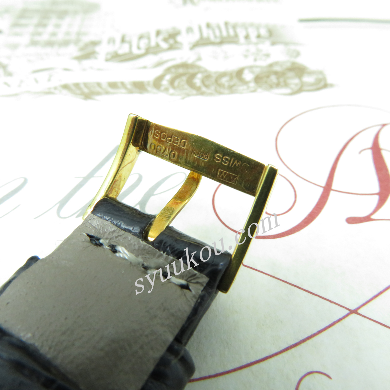 ラテラテ様確認用 カラトラバ Ref.1491 YG製スクロールラグケースモデル | PATEK